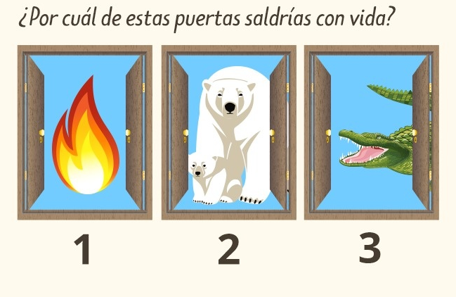 Por cual de estas puertas saldrías con vida?